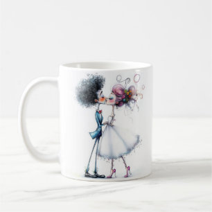 Quirky Wedding Bride and Groom Coffee Mug