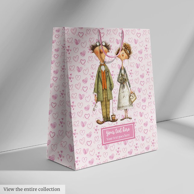 Quirky Wedding Couple Gift Bag Personalised Humour (Quirky Wedding Couple Gift Bag Personalized Humor)