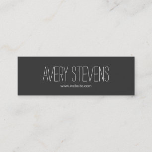 Quirky, Whimisical, Simple Black, Minimalist Mini Business Card