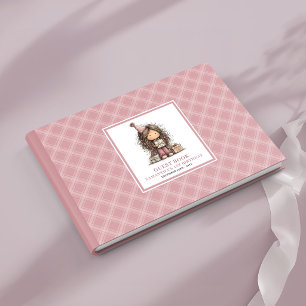 Quirky whimsy toddler girl 9th birthday guest book