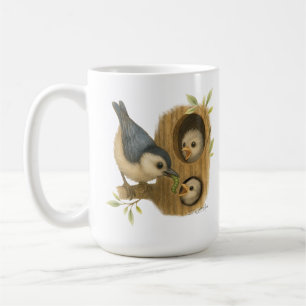 Quirky White-Breasted Nuthatch Coffee Mug