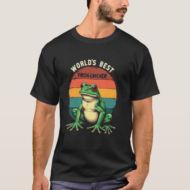 Quirky Worlds Best Frog Catcher T-Shirt (Front)