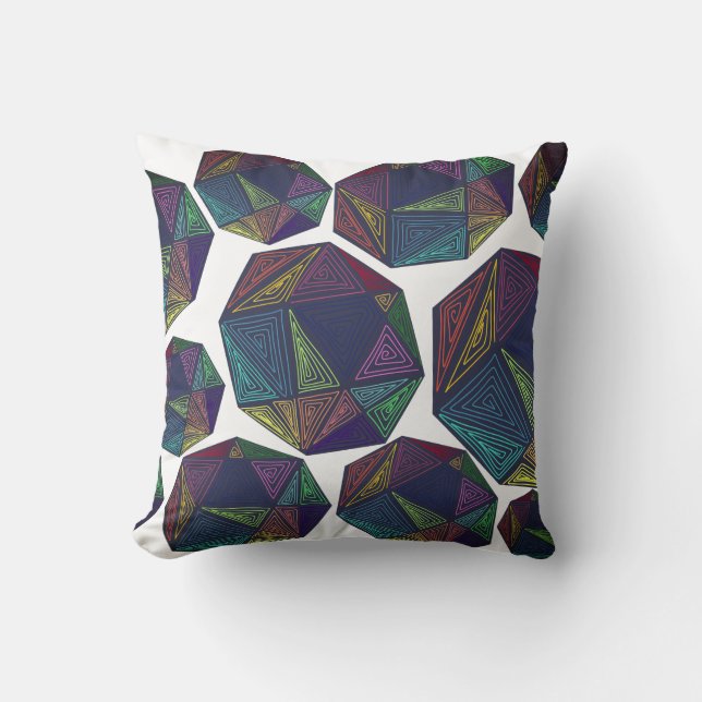 Quirky Zentagled Throw pillow (Front)