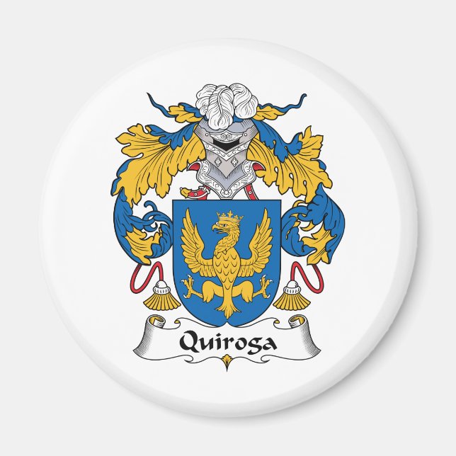 Quiroga Family Crest Magnet (Front)