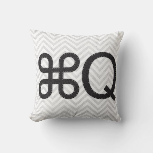 Quit Apple Q Mac Pillow (Front)