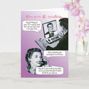 Quit Projecting Your Curiosity Birthday Card