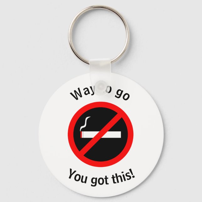Quit Smoking Congratulations Key Ring (Front)