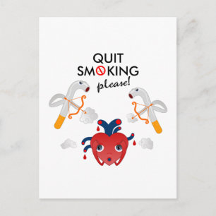 Quit smoking please campaign postcard