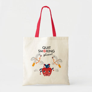 Quit smoking please campaign tote bag