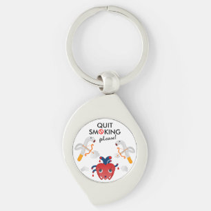 Quit smoking please key ring