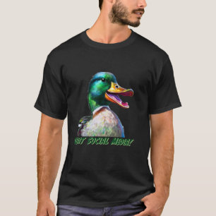 Quit Social Media - Funny Duck Quacking T-Shirt