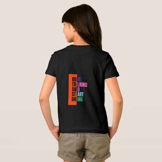 Quit Talking And Start Doing T-Shirt Tri-Blend Shirt (Back Full)