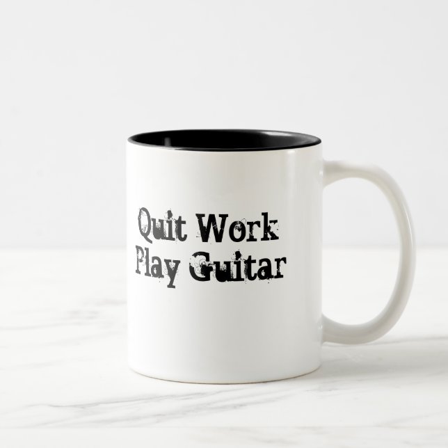 Quit Work, Play Guitar Coffee Mug (Right)