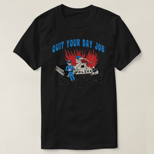 QUIT YOUR DAY JOB Sticker T-Shirt (Design Front)