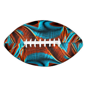 Quite crooked blue and red burnt with grooves american football