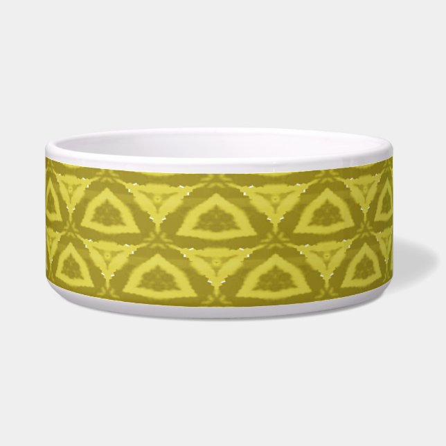 Quited Style Pet Bowl- Design Yellow (Right)