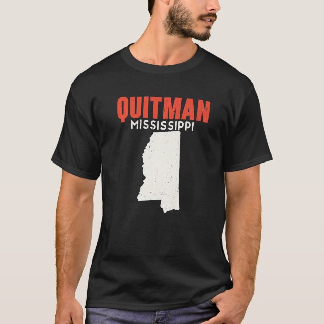 Quitman Mississippi USA State America Travel Missi T-Shirt (Front)