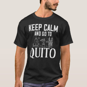 Quito Ecuador City Skyline Map Travel T-Shirt