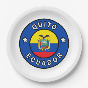 Quito Ecuador Paper Plate