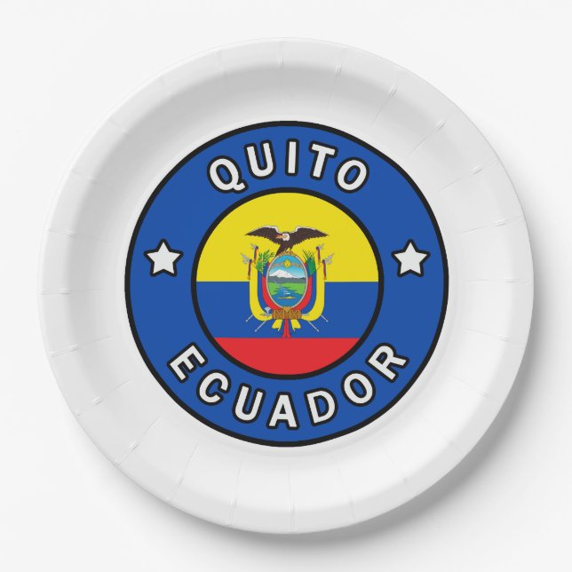 Quito Ecuador Paper Plate (Front)