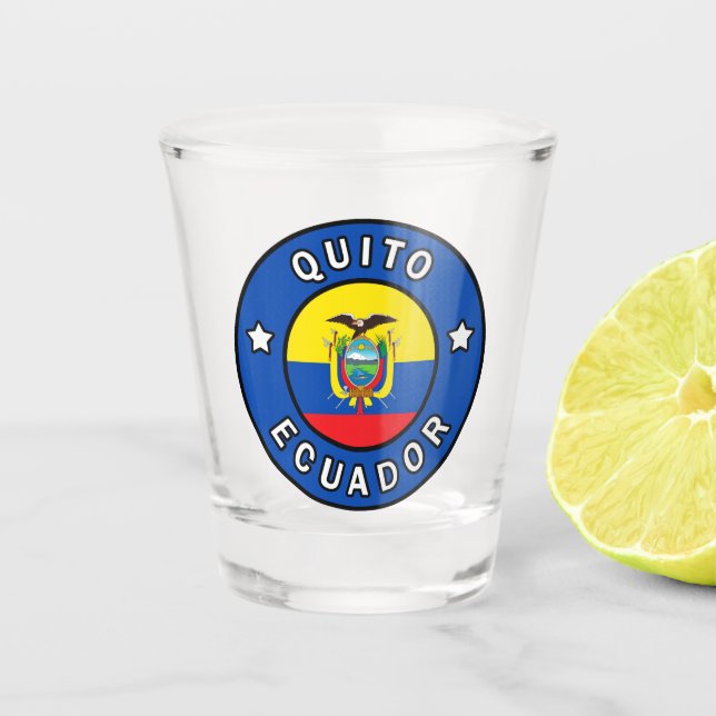 Quito Ecuador Shot Glass (Front)