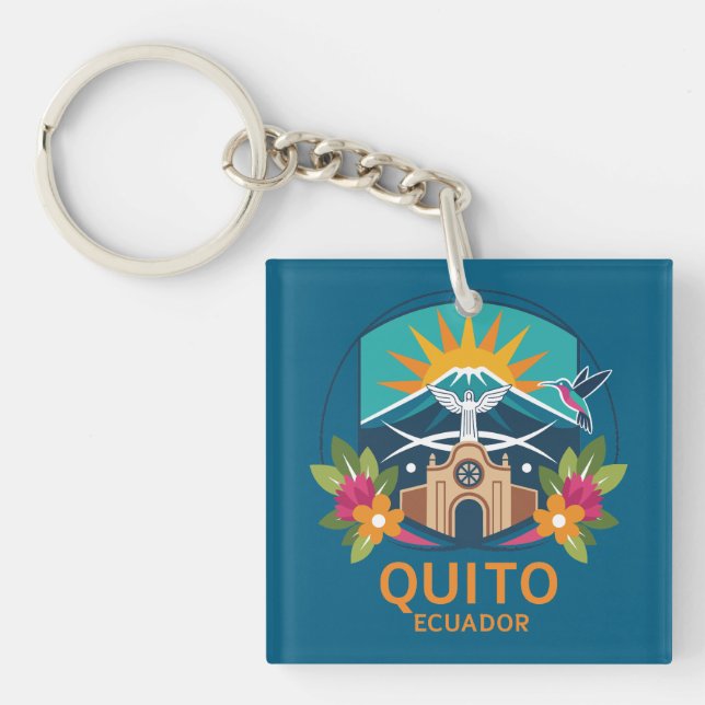 Quito Ecuador South America Key Ring (Front)