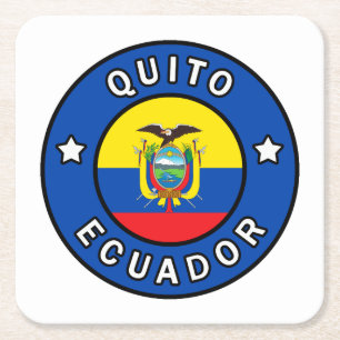 Quito Ecuador Square Paper Coaster