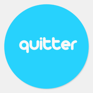 quitter classic round sticker