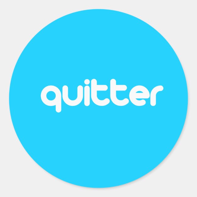 quitter classic round sticker (Front)