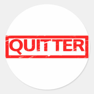 Quitter Stamp Classic Round Sticker