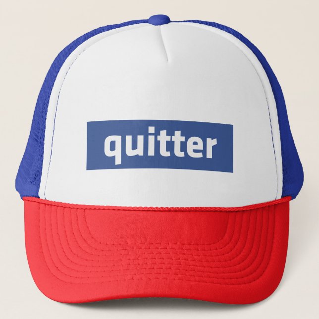 quitter trucker hat (Front)