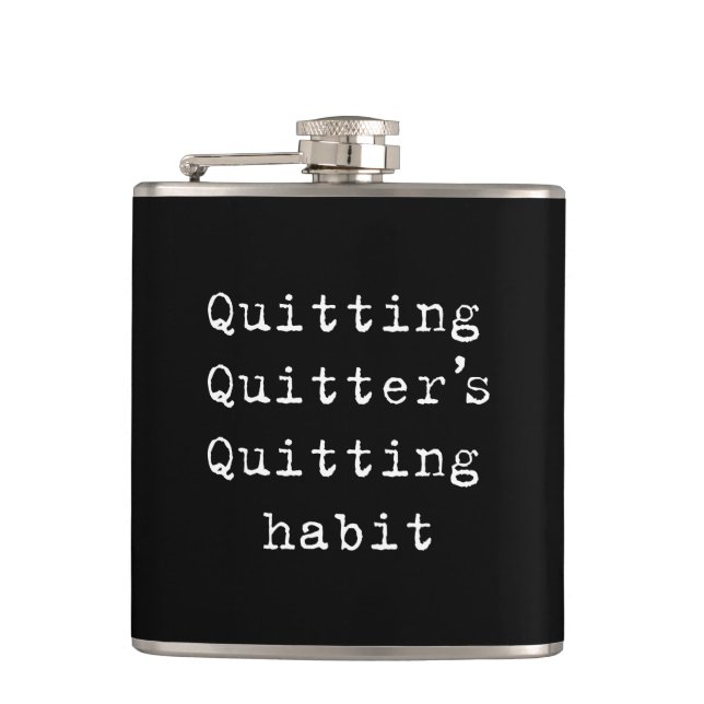 Quitting habit hip flask (Front)