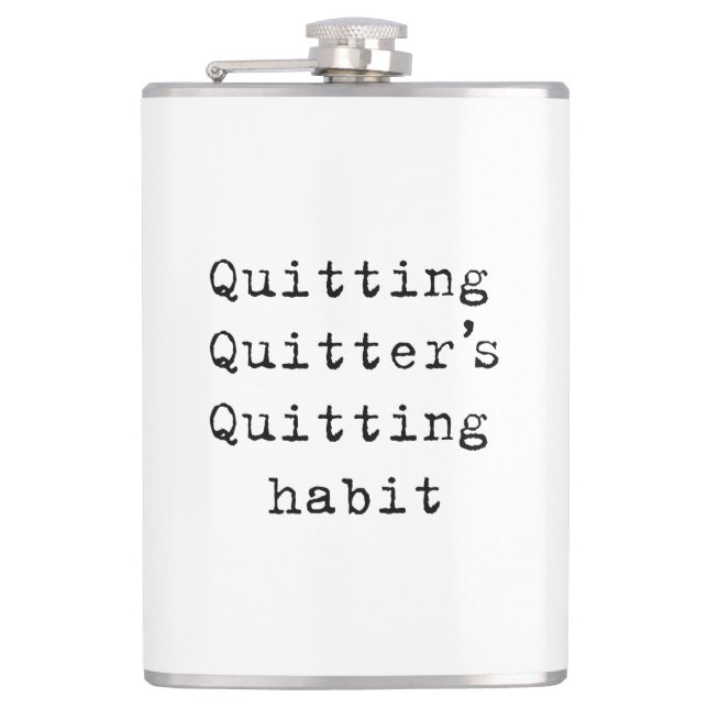 Quitting habit hip flask (Front)