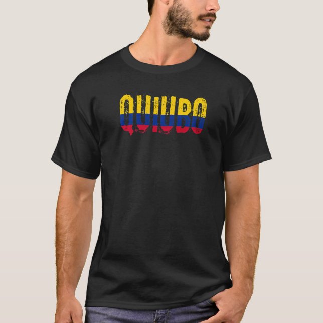 Quiubo Colombia Flag Colombian Slang T-Shirt (Front)