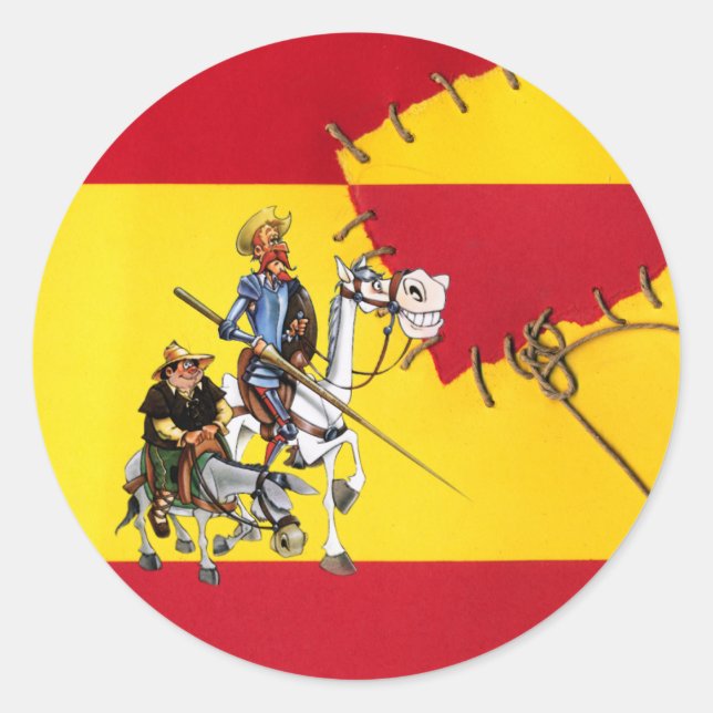 @QUIXOTEdotTV Classic Round Sticker (Front)