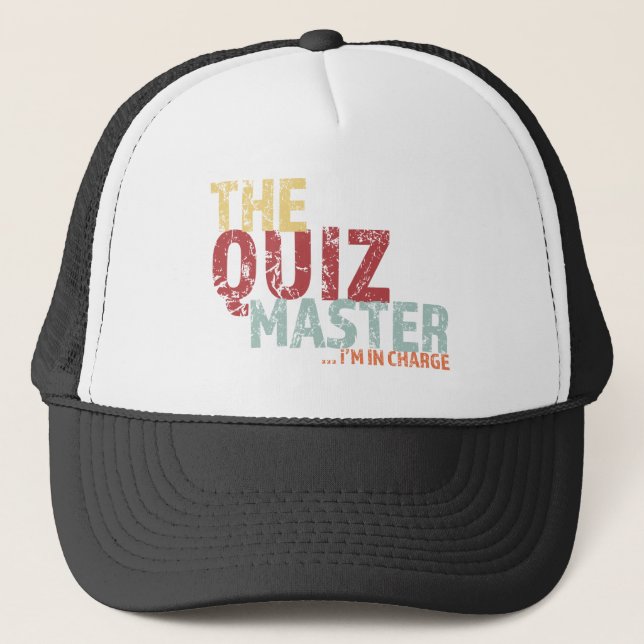 Quiz Master Trucker Hat (Front)