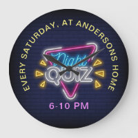 Quiz Night Neon Style Signs Custom Text