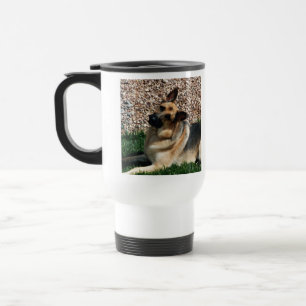 Quizzical German Shepherd Travel Mug