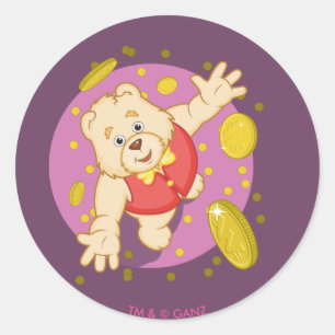 Quizzy Bear Classic Round Sticker