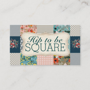 Qulter quilting floral stripes block quilt business card
