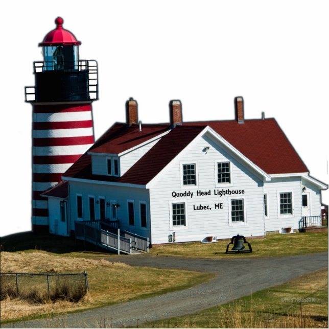 Quoddy Head Lighthouse Standing Photo Sculpture (Front)