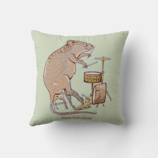 Quokka Australian Animal Drummer Cushion (Back)