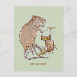 Quokka Australian Animal Drummer Postcard