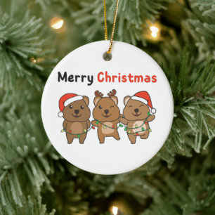 Quokka Christmas Cute Quokka Merry Christmas Ceram Ceramic Tree Decoration