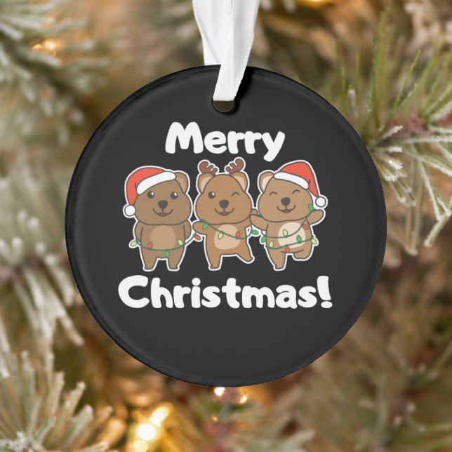 Quokka Christmas Cute Quokka Merry Christmas Ornament (Tree)