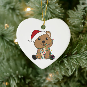 Quokka Christmas Snow Winter Animals Quokkas Ceramic Tree Decoration