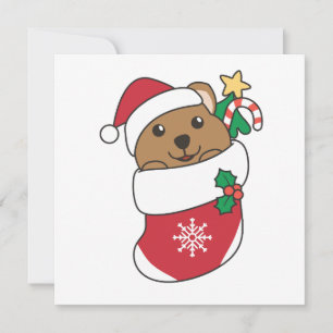 Quokka Christmas Snow Winter Animals Quokkas Holid Holiday Card