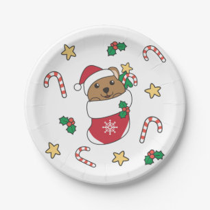 Quokka Christmas Snow Winter Animals Quokkas Paper Plate