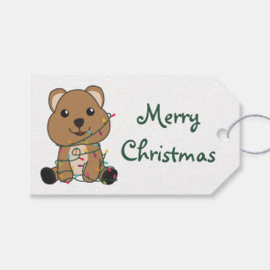 Quokka Christmas Snow Winter Animals Quokkas Truck Gift Tags