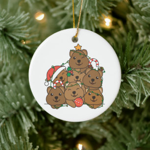 Quokka Christmas Tree Funny Animal Christmas Ceram Ceramic Tree Decoration
